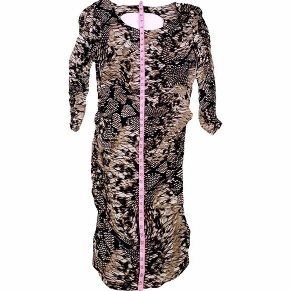 Alison Sheri Animal Print Ruched Dress - Picture 5 of 7